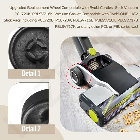 2 قطعة عجلة استبدال متدرجة وحشية استبدال لريوبي 18 فولت عصا لاسلكية Vac PBLSV717 PCL720k PBLSV716K in Kuwait