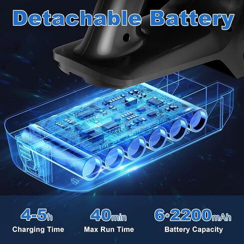 Cordless Vacuum Cleaner Lightweight 24Kpa 2-Speed Vacuum Cleaners for Home, Stick Vacuum Cleaner with LED Light, XL Dust Cup, Wall Mount, 4-Layer Filter, Rechargeable Vacuum for All Floor in Saudi Arabia