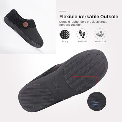 أحذية EverFoams النسائية الدافئة المصنوعة من الإسفنج الذكي للاستخدام الداخلي والخارجي للشتاء مع جزء سفلي من المطاط in Kuwait