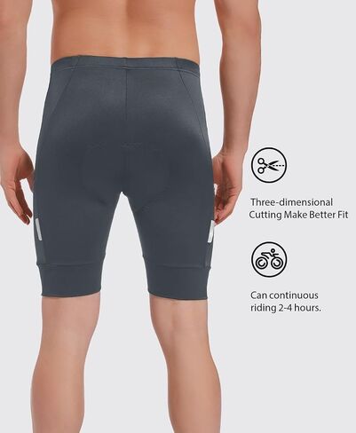 qualidyne Men's Cycling Shorts 4D Padded Bike Biking Shorts Road Riding Bicycle UPF 50+ Cycle Shorts Pockets in Saudi Arabia
