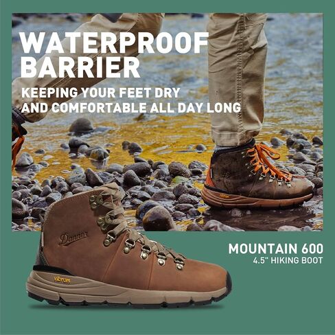 Danner Mountain 600 Hiking Boots for Women - Waterproof, Durable Suede Upper, Breathable Lining, Triple-Density Footbed & Vibram Traction Outsole | Durable Suede Upper, Breathable Lining, Triple-Density Footbed & Vibram Traction Outsole in Kuwait