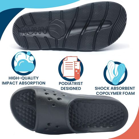 HUHV MAX Cushion Women's Arch PodTech Recovery Comfort Slide Sandal with Orthotic Arch Support and our Proprietary HEALIUM Foam Technology in Saudi Arabia