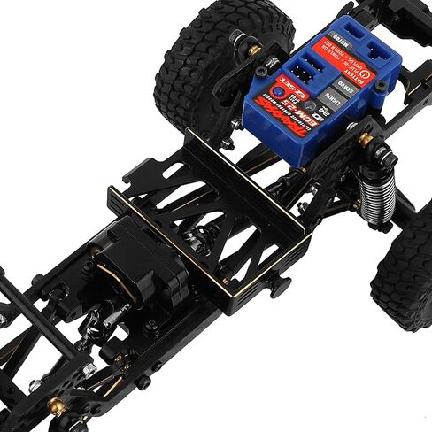 النحاس الأسود طلاء العالمي علبة البطارية تصاعد لوحة مع التعادل ل TRX4M 1/18 RC الزاحف سيارة المعادن ترقية أجزاء in Saudi Arabia