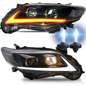 VLAND Compatible with 2011 2012 2013 Toyota Corolla Headlight Assembly（ NOT FOR COROLLA LE MODELS!）