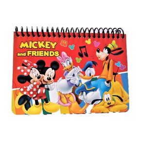 Disney Authentic Licensed Spiral Autograph Book Memo Notepad (Mickey & Friends Red)