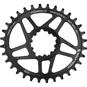 Wolf Tooth Elliptical Mountain Bike Direct Mount Oval Chainrings for SRAM Cranks (32 Tooth, Drop-Stop ST, PowerTrac, Boost, MTB)