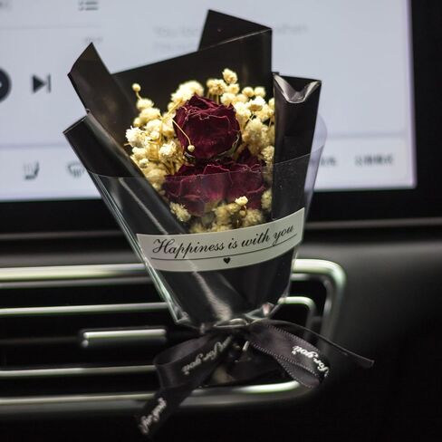 Mini Bouquet Flower for Car Air Freshener Vent Clip Mini Dried Flowers Car Air Vent Perfume Clip with Solid Fragrance Refill Air Vent Decorations in Saudi Arabia