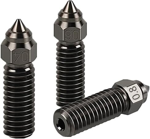 2 حزمة من الفوهات الفولاذية المقواة للطباعة عالية السرعة لطابعات Creality K1/K1 Max ثلاثية الأبعاد.. (0.6 مم) in Kuwait