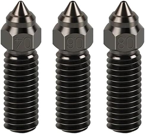 2 حزمة من الفوهات الفولاذية المقواة للطباعة عالية السرعة لطابعات Creality K1/K1 Max ثلاثية الأبعاد.. (0.6 مم) in Kuwait
