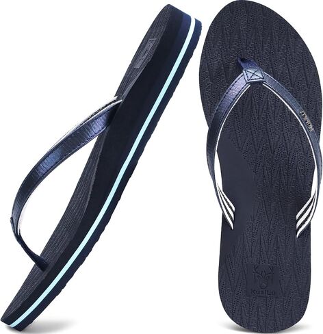 KuaiLu Womens Fashion Flip Flops Ladies Summer Beach Yoga Mat Thong Sandals | Comfortable Lightweight Slip On Arch Support Walking Sandles，Trendy Leather Outfits Plantar Fasciitis Recovery Footwear in Saudi Arabia