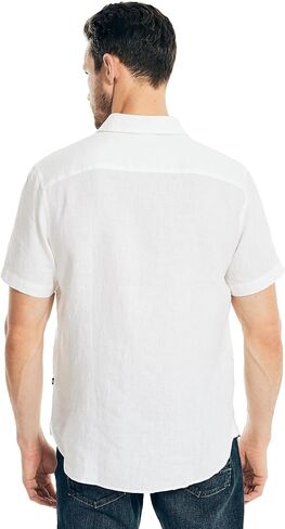 Nautica Men's Sustainably Crafted Linen Short-Sleeve Shirt in Saudi Arabia