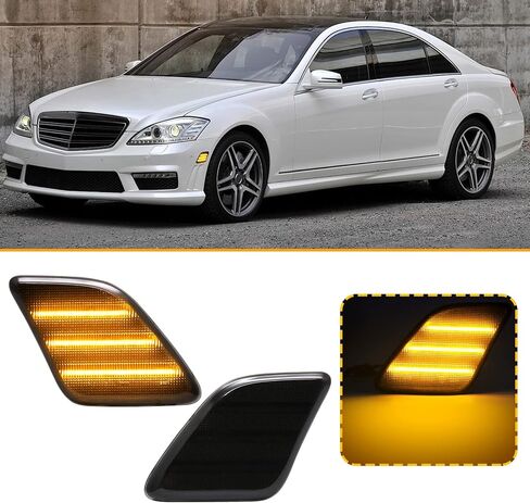 مصابيح LED للعلامات الجانبية متوافقة مع S Class W221 2010-2013/ لـ CLS-Class C218 2012-2014/ لـ W218 CLS63 AMG 2012-2014، مجموعة مصابيح مصابيح الإشارة الجانبية للإشارة in Kuwait