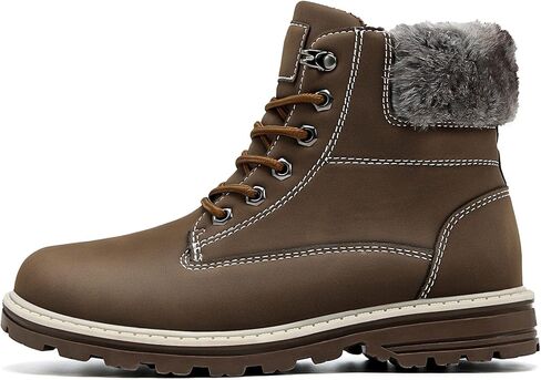 ASHON النساء الثلوج الشتاء الأحذية الدافئة أحذية قتالية مقاومة للماء حذاء من الجلد كعب منخفض أحذية التنزه عدم الانزلاق الجوارب في الهواء الطلق غير رسمية in Kuwait