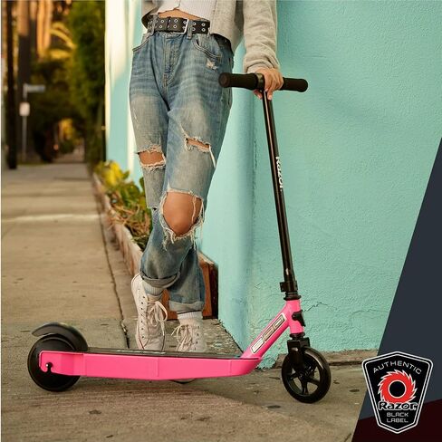 Razor Black Label E90 Electric Scooter for Kids Age 8 and Up, Power Core High-Torque Hub Motor, Up to 10 mph, All-Steel Frame in Saudi Arabia