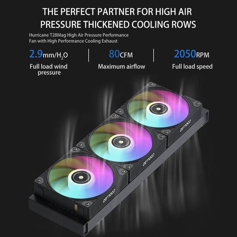 COOLLEO BL360 Digital Display Black ARGB 360mm AIO CPU Cooler,Three-Phase Nine-Stage Water Pump + 3* Hurricane T28Mag PWM Fan 300W TDP Liquid CPU Cooler for AMD AM4/AM5 & Intel LGA 115X/1200/1700 in Saudi Arabia