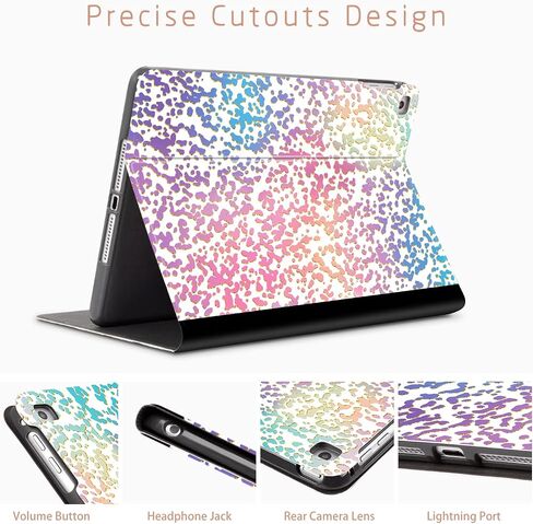 حافظة iPad الجيل السادس 9.7 بوصة 2018/حافظة iPad الجيل الخامس 2017، حافظة iPad Air 2/Air 1، غطاء ذكي واقٍ نحيف مع حامل متعدد المشاهدة، وظيفة التنبيه/السكون التلقائي، كتاب تكوين وردي in Saudi Arabia