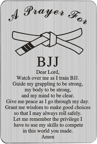 KEYCHIN Jiu Jitsu Prayer Wallet Insert Card Martial Artist Art Gifts A Prayer For BJJ Jewelry Jiu Jitsu Gifts (BJJ Card) in Saudi Arabia