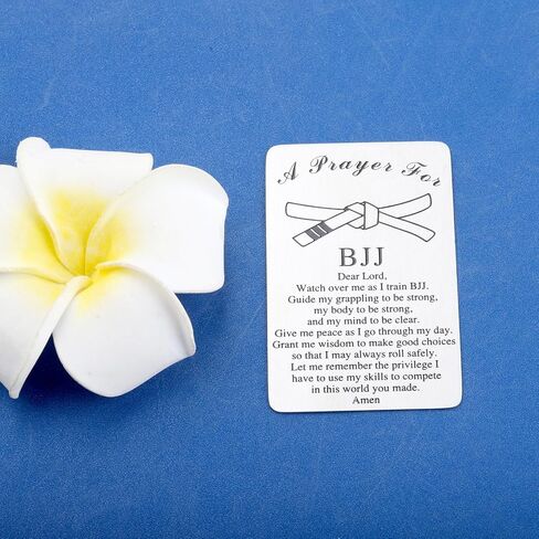 KEYCHIN Jiu Jitsu Prayer Wallet Insert Card Martial Artist Art Gifts A Prayer For BJJ Jewelry Jiu Jitsu Gifts (BJJ Card) in Saudi Arabia