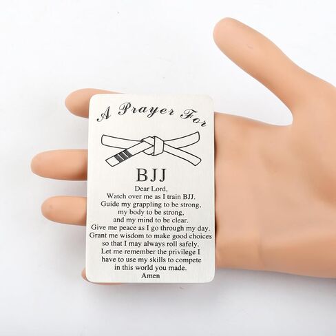 KEYCHIN Jiu Jitsu Prayer Wallet Insert Card Martial Artist Art Gifts A Prayer For BJJ Jewelry Jiu Jitsu Gifts (BJJ Card) in Saudi Arabia