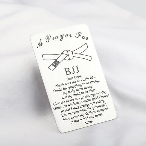 KEYCHIN Jiu Jitsu Prayer Wallet Insert Card Martial Artist Art Gifts A Prayer For BJJ Jewelry Jiu Jitsu Gifts (BJJ Card) in Saudi Arabia