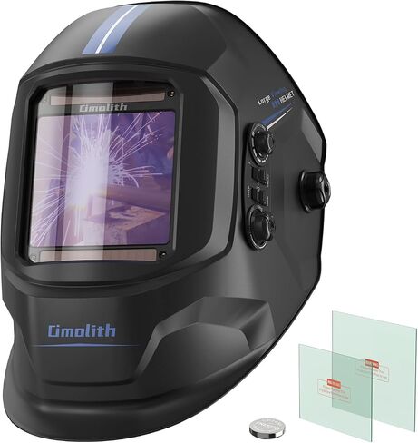 3.93"X3.66" Large Viewing 1/1/1/1 True Color Welding Helmet，4 Arc Sensor Auto Darkening Welding Hood，Wide Shade 4/5-9/9-13 for TIG MIG Arc Weld Grinding Welder Mask in Saudi Arabia