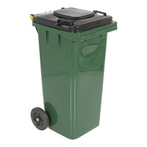 Vestil TH-32-GRN Polyethylene Garbage Can, 18-1/2" Width x 37-1/2" Height x 22" Depth, 32-Gallon Capacity, Green