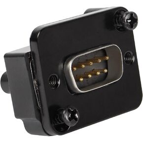 QIANRENON DB9 Panel Mount Straight Through Connector Adapter 9-pin RS232 Serial Female to Male Panel Mount Socket Converter Coupler, for Video Network Communication