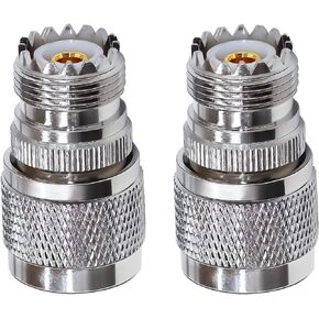 UHF to N Coax Connector TUOLNK N-Type Female Jack to PL259 UHF Male Plug RF Coaxial Adapter for WiFi Antenna Extension Cable 2pcs