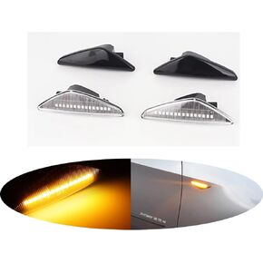 2x Side Marker light for E46 1999-2001 3 Series Sedan 316i 318i 320i 323i 328i 318d 320d & 1999-2003 3 Series Coupe 318ci 320ci 323ci 325ci 328ci 330ci Turn Signal Light Clear Lens