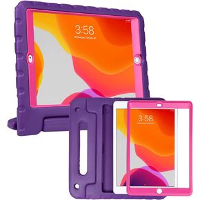 HDE iPad 9th Generation Case for Kids with Built-in Screen Protector Shockproof iPad Cover 10.2 inch with Handle Stand fits 2021 9th Gen, 2020 8th Gen, 2019 7th Gen Apple iPad 10.2 - Blue