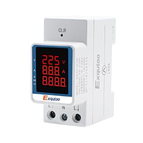 Multi-Function Energy Meter Color Digital Energy Meter - Measurement of AC Volts, Amps, Hertz, Watts, PF and Kilowatt-Hours - GT2P-E, AC 80~270V, 0~100A, 0~25KW, 50/60Hz, Rail-Mounted Meter
