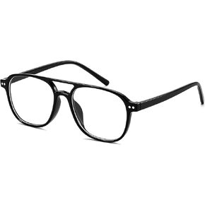 FEISEDY Blue Light Blocking Glasses Women Men Square Computer Lightweight Pilot Glasses Anti Eyestrain & UV Glare B0141
