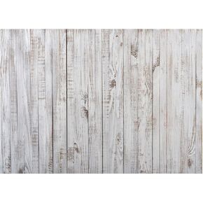 WOLADA 5x3FT Vintage Wood Backdrop Retro Rustic White Gray Wooden Floor Backdrops for Photography Kids Adult Photo Booth Video Shoot Vinyl Studio Prop 11890