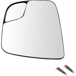 TRQ Mirror Glass with Mounting Bracket Driver Side Left LH Compatible with 13-14 NV200