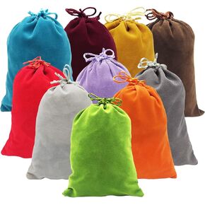 AseiTaku 10 Pcs 5x7 inch Colorful Burlap Gift Bags with Drawstring, Multi-Purpose for Gifts Wrapping, Wedding Party Favor, Jewelry Pouches, Holidays DIY Craft Bags in Saudi Arabia