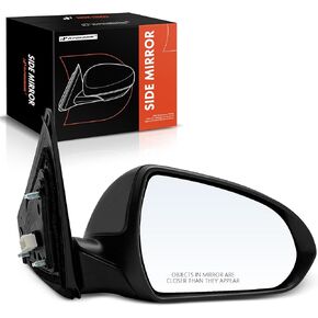 A-Premium Passenger Side Power Door Mirror - Compatible with Hyundai Elantra 2017-2020 - Non-Heated Manual Folding Black Outside Rear View Mirror - Replace# 87620F3050