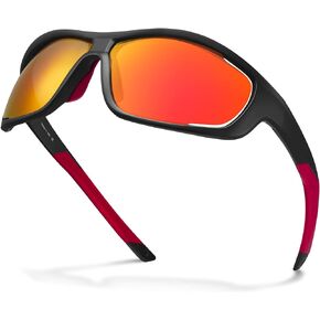 CARFIA Polarized Sports Sunglasses for Men and Women TR90 Lightweight Cool Frame Driving Cycling Running Fishing Eyewear