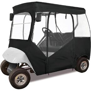 EZGO TXT RXW Golf Cart Enclosure 2 Passengers Heavy Duty 600D Golf Cart Rain Cover Waterproof Windproof