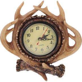 BESPORTBLE Antler Decor Deer Antler Table Clock Horn Clock Desk Clock Decoration Wildlife Alarm Clock Decorative Alarm Clock Fashion Table Clock Fashion Clock