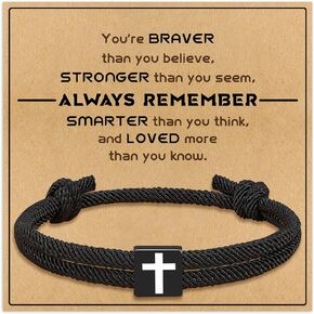Ideas Bracelet Gifts for Men Women Husband Birthday Gift To Man Bracelet Christian Christmas Anniversary Birthday Valentine Day Gifts for Boyfriend