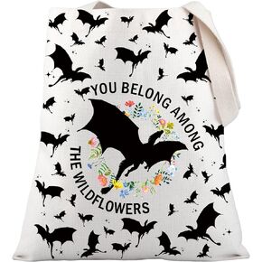 PLITI TOG Inspired Tote Bag Wildflowers Gift Dragon Lover Gift You Belong Among The Flowers Inspirational Shoulder Bag
