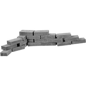 Toyvian 20 Pcs Simulated Bricks Building Blocks for Kids Mini Building Blocks Mini Accessories Sand Tray Miniatures Tiny Wall Bricks DIY Clay Grey Mini Brick Model Miniature Brick Ornament
