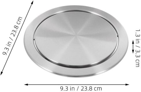 Zerodeko Built-in Countertop Trash Bin Waste Lid Balance Flap Cover Stainless Steel Kitchen Garbage Can Grommet Recessed Trash Can Lid M in Saudi Arabia