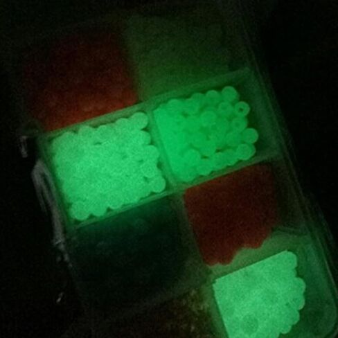 مجموعة متنوعة من خرز الصيد، 1000 قطعة 5 مم من البلاستيك المضيء المتوهج الدائري لصيد الأسماك في المياه المالحة والمياه العذبة in Kuwait