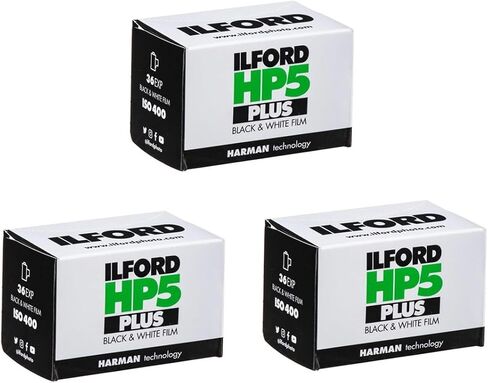 Ilford 1574577 HP5 Plus, Black and White Print Film, 35 mm, ISO 400, 36 Exposures (Pack of 3) in Kuwait