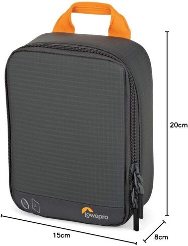 Lowepro GearUp Filter Pouch 100, Camera Case for Filter, Filter Case with 10 Sheet Filters, 2 Round Filters, Filter Mount, Non-Scratch Card Sleeve, Made with Recycled Fabrics, Grey in Saudi Arabia