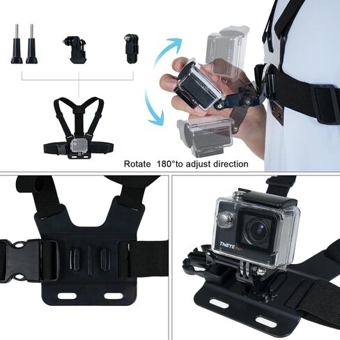 Helmet Chin Strap Mount,Head Strap Mount,Chest Mount for Gopro DJI Osmo Accessories Kit for Action Cameras in Saudi Arabia