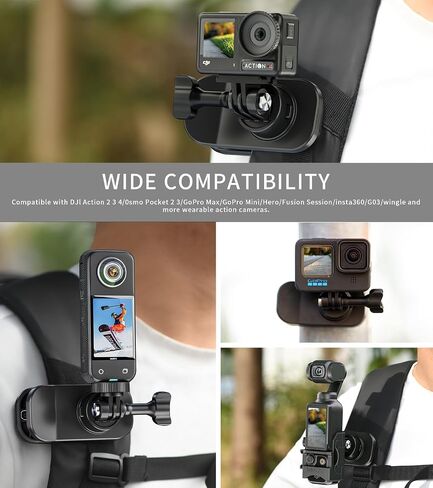 OSMO Pocket 3 360° Magnetic Backpack Clip Mount Accessories for DJI OSMO Pocket 3 Creator Combo/ActionCameras/Gopro in Saudi Arabia