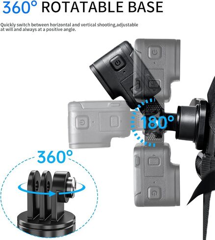 OSMO Pocket 3 360° Magnetic Backpack Clip Mount Accessories for DJI OSMO Pocket 3 Creator Combo/ActionCameras/Gopro in Saudi Arabia