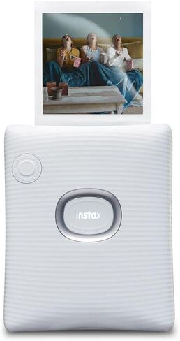 مجموعة أدوات بدء تشغيل الطابعة الذكية Instax Square Link - أبيض رمادي مع ألبوم وفيلم Instax Square (10 عروض) in Kuwait